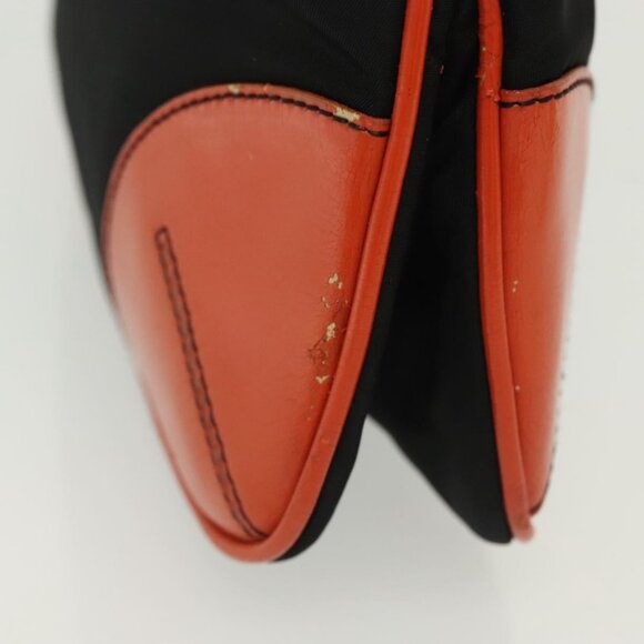 PRADA Shoulder Bag Nylon Leather Black Silver Auth 137443 - Picture 5 of 16